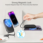 D1 15W Desktop Magnetic Wireless Charger Phone Charge Cellphone Holder for Magsafes iPhones 17 16 15 14 13 12 Pro Max Fast Charging Station