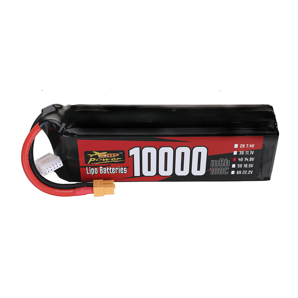 LinkMejor Power 14.8V 10000mAh 100C 4S LiPo Battery XT60 Plug for RC Drone