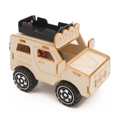 Innovative Technology Small Production for Jeep Car Electric Toy Student Scientific Experiment DIY Handmade Model School Supplies