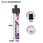 6Pcs LinkMejor 3.8V 300mAh 60C 1S LiHV Battery A30 Plug With Adapter Cable for Happymodel Mobula6