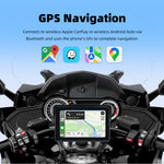 7.0 inch Portable Digital Motorcycle Dashboard GPS Navigation Display Screen Monitor BT5.0 Wireless CarPlay Moto Android Auto