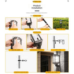 Elfeland HW 888 Solar Motion Sensor Light USB Rechargeable 2 in 1 Wall Mounted Ground Stake Light IP65 Waterproof for Garden Patio Pathway