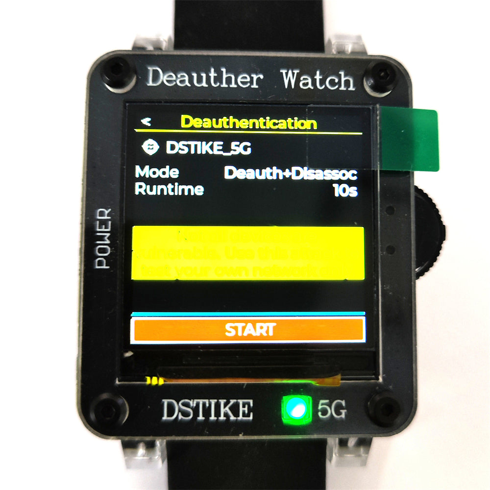 Deauther Watch X-5G Dual-Band WiFi Network Security Testing Learning ESP32-C5 RISC-V 1.54-Inch IPS Display RGB Status LED USB-C Open Source Programming