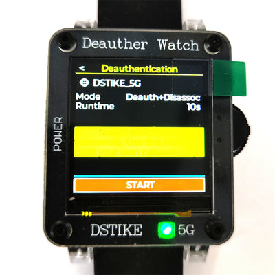 Deauther Watch X-5G Dual-Band WiFi Network Security Testing Learning ESP32-C5 RISC-V 1.54-Inch IPS Display RGB Status LED USB-C Open Source Programming
