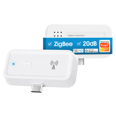 Tuya Smart Zigbe Repeater Wireless Signal Repeater Type-C Signal Amplifier Work with ZigBe Gateway Hub Smart Life APP Voice with Alexa Google Home
