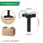 LinkMejor 8mm 1/2'' Shank Router Bit 2-Flute 4-FluteT-shaped Panel Raising Cutter Replaceable Blade Woodworking Slotting Trimming Grooving Tool
