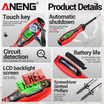 LinkMejor B19 Voltage Tester Pen Non Contact AC Voltage Detection 30-1000V Digital Display Multi Functional Insulated Handle Screwdriver Electrical Diagnostic Tool